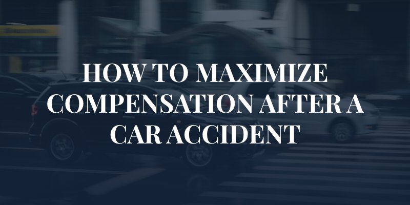 cars driving on busy road with the caption: "how to maximize compensation after a car accident"